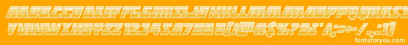 Halfshellherochromeital Font – White Fonts on Orange Background