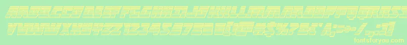 Halfshellherochromeital Font – Yellow Fonts on Green Background