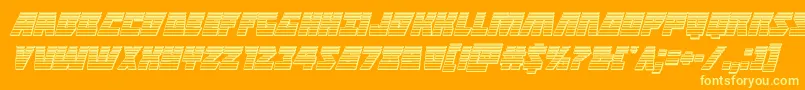 Halfshellherochromeital Font – Yellow Fonts on Orange Background
