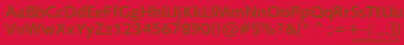 Police Humanist531cbtBold – polices brunes sur fond rouge