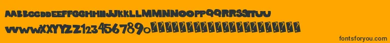 Solidmarker Font – Black Fonts on Orange Background