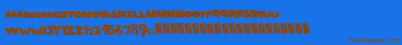 Solidmarker Font – Brown Fonts on Blue Background