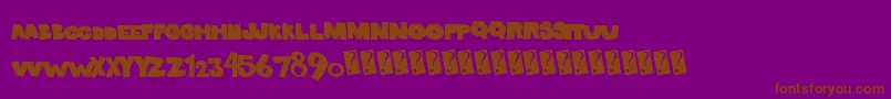 Solidmarker Font – Brown Fonts on Purple Background