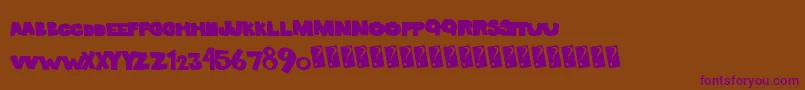 Solidmarker Font – Purple Fonts on Brown Background