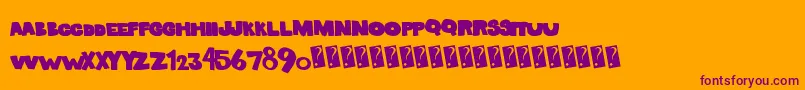 Solidmarker Font – Purple Fonts on Orange Background