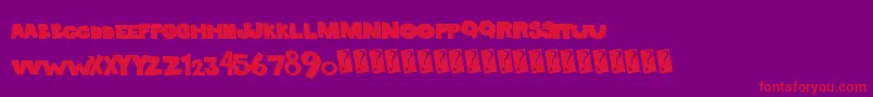 Solidmarker Font – Red Fonts on Purple Background