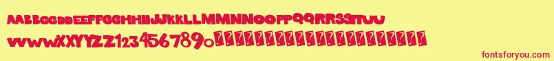 Solidmarker Font – Red Fonts on Yellow Background