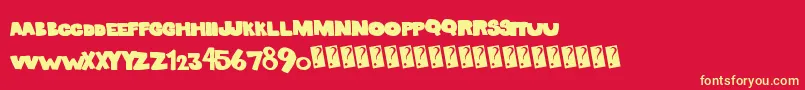 Solidmarker Font – Yellow Fonts on Red Background