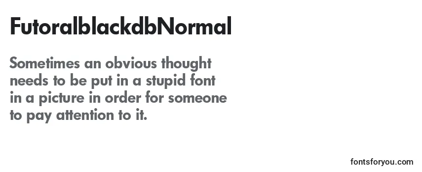 Review of the FutoralblackdbNormal Font