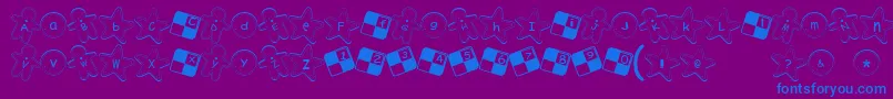 CookieFont Font – Blue Fonts on Purple Background