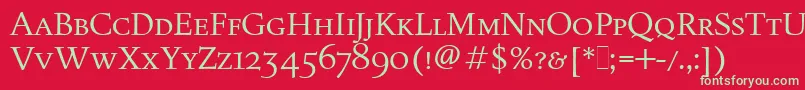 FiguralSmallCapsLetPlain.1.0 Font – Green Fonts on Red Background