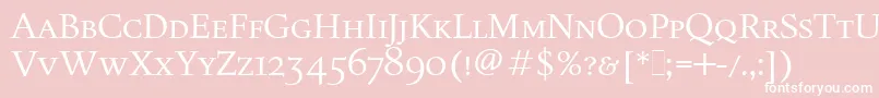 FiguralSmallCapsLetPlain.1.0 Font – White Fonts on Pink Background