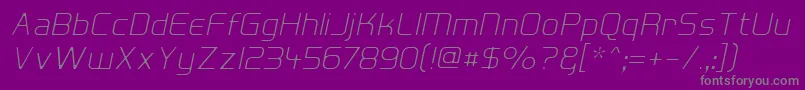 HallFeticaDecomposeItalic Font – Gray Fonts on Purple Background