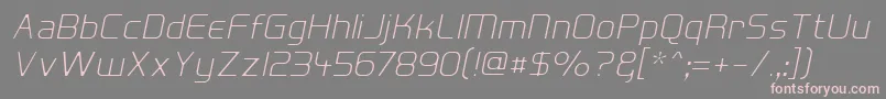 Шрифт HallFeticaDecomposeItalic – розовые шрифты на сером фоне