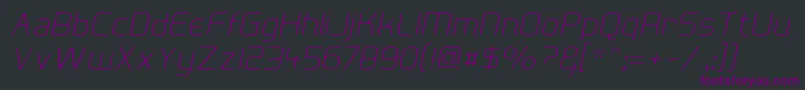 HallFeticaDecomposeItalic Font – Purple Fonts on Black Background