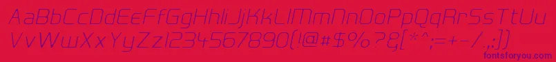 HallFeticaDecomposeItalic Font – Purple Fonts on Red Background