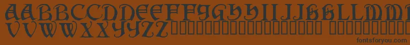 Czcionka Darkenstone – czarne czcionki na brązowym tle
