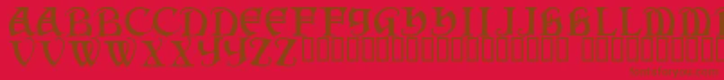 Czcionka Darkenstone – brązowe czcionki na czerwonym tle