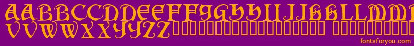 Darkenstone Font – Orange Fonts on Purple Background