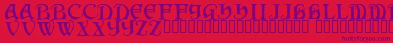 Darkenstone Font – Purple Fonts on Red Background