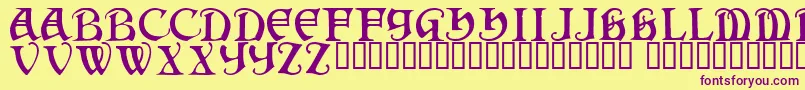 Darkenstone Font – Purple Fonts on Yellow Background