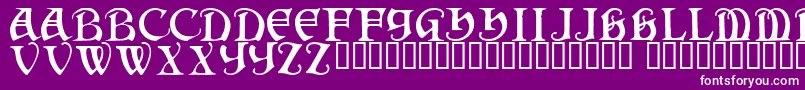 Czcionka Darkenstone – białe czcionki na fioletowym tle