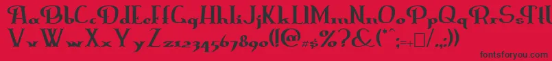 Erasmusi Font – Black Fonts on Red Background