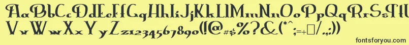Шрифт Erasmusi – чёрные шрифты на жёлтом фоне