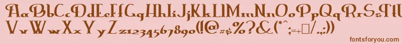 Erasmusi Font – Brown Fonts on Pink Background