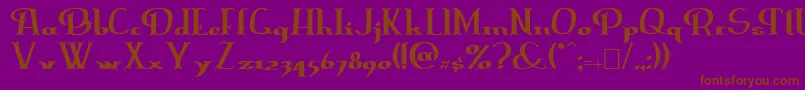 Erasmusi Font – Brown Fonts on Purple Background