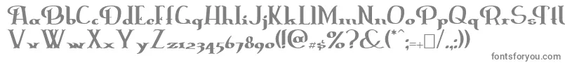 フォントErasmusi – 白い背景に灰色の文字