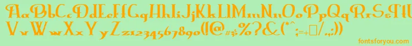 Erasmusi Font – Orange Fonts on Green Background