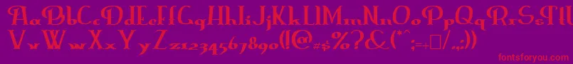 Erasmusi Font – Red Fonts on Purple Background