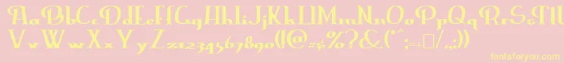 Erasmusi Font – Yellow Fonts on Pink Background