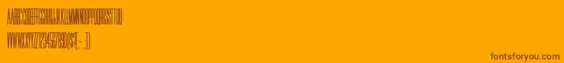 HffJammedPack Font – Brown Fonts on Orange Background