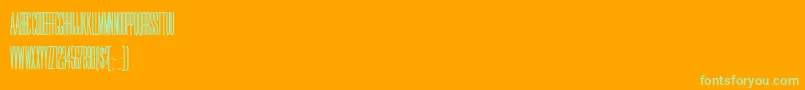 HffJammedPack Font – Green Fonts on Orange Background