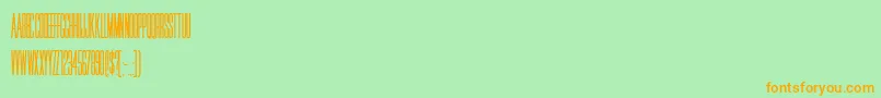 HffJammedPack Font – Orange Fonts on Green Background