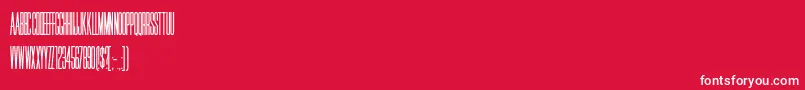 HffJammedPack Font – White Fonts on Red Background