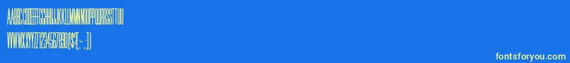 HffJammedPack Font – Yellow Fonts on Blue Background