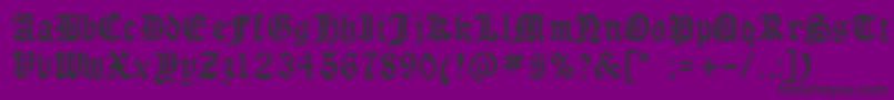 LaserlondonRegular Font – Black Fonts on Purple Background