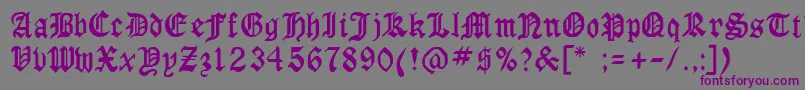 LaserlondonRegular Font – Purple Fonts on Gray Background