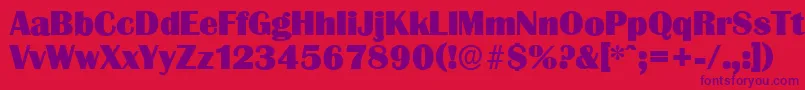 GrenobleserialHeavyRegular Font – Purple Fonts on Red Background