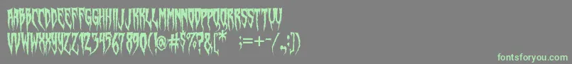 フォントSwampWitch – 灰色の背景に緑のフォント
