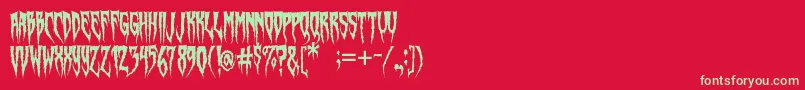 SwampWitch-fontti – vihreät fontit punaisella taustalla