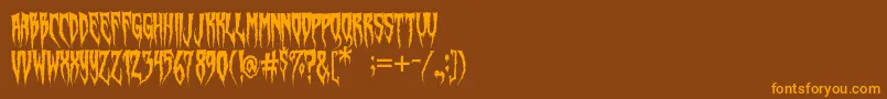 SwampWitch Font – Orange Fonts on Brown Background
