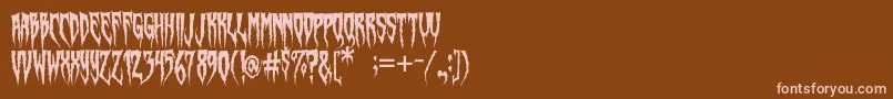 SwampWitch Font – Pink Fonts on Brown Background