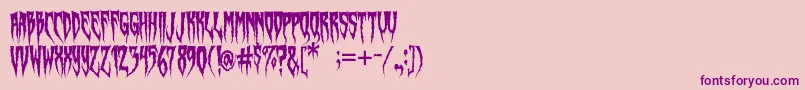 Weitere Informationen zur SwampWitch-Schriftart SwampWitch-Schriftart – Violette Schriften auf rosa Hintergrund