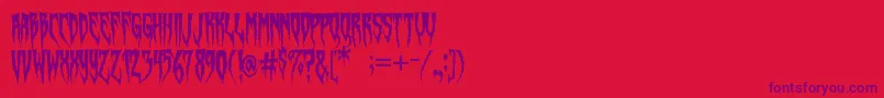 SwampWitch Font – Purple Fonts on Red Background
