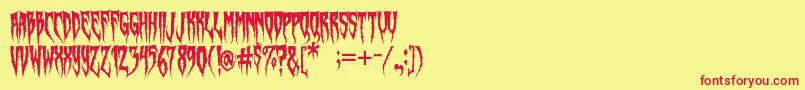 SwampWitch Font – Red Fonts on Yellow Background