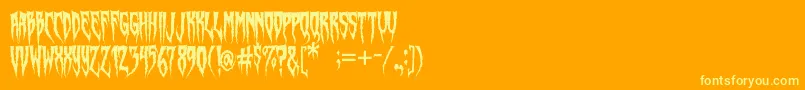 SwampWitch Font – Yellow Fonts on Orange Background